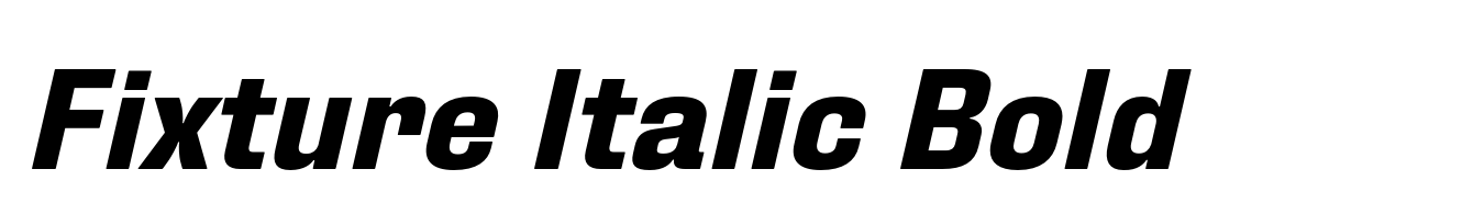 Fixture Italic Bold